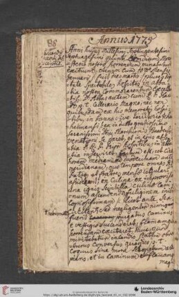Diarium 1775