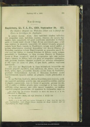 Nachtrag [Nr. 377]