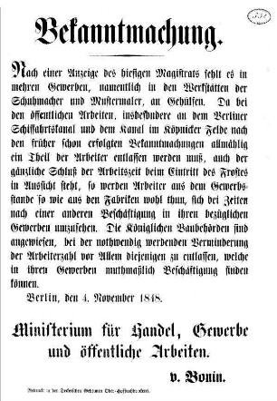 Bekanntmachung. Nach einer Anzeige des hiesigen Magistrats [...]
