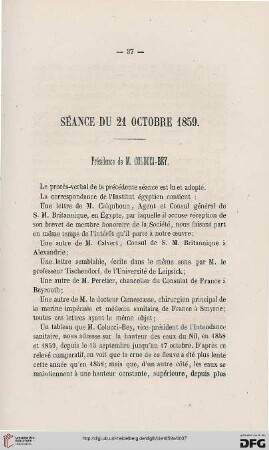 Séance du 24 octobre 1859