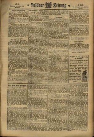 Zweite Ausgabe vom Donnerstag, den 16. März 1911.
