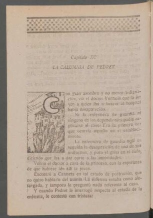 Capítulo XC - La calumnia de Pedret