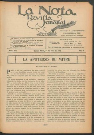 La apoteosis de Mitre
