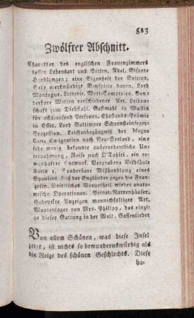 Zwölfter Abschnitt.
