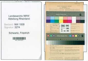 Entnazifizierung Friedrich Schwartz , geb. 06.12.1878 (Verw.Inspektor)