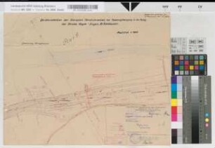 Geschlossenhalten der Schranken (Anrufschranken) am Feldwegübergang in km 54,620 der Strecke Hagen-Siegen, Bahnhof Rönkhausen: Lageplan, o. M. Stnr.: 51, Iwü, Bunr.: 52, Blnr.: 2