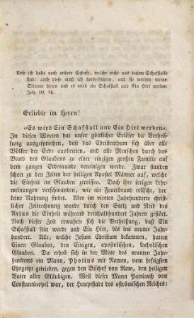 Der katholische Glaube wird von aller Welt angenommen werden : für das katholische Volk = Eine Predigt