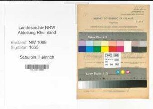 Entnazifizierung Heinrich Schulpin , geb. 23.07.1905 (Brandmeister)