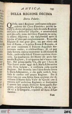 Della regione decima