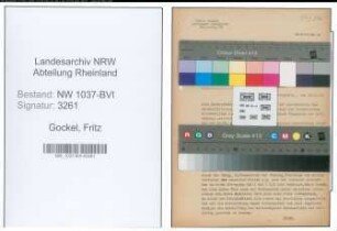 Entnazifizierung Fritz Gockel , geb. 28.09.1900 (Buchhalter)
