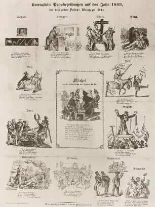 Untrügliche Prophezeihungen auf das Jahr 1849 das berühmten Berliner Wahrsager Sohn