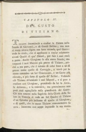 Capitolo IV. Del gusto di Tiziano.