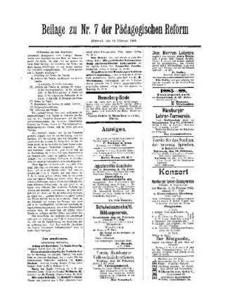 [Litteratur] : (Fortsetzung aus dem Hauptblatt) ; Beilage zu Nr. 7 der Pädagogischen Reform