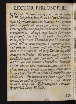 6v, Lector Philosophe