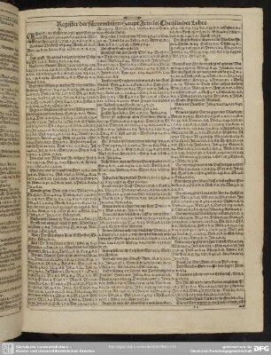 Register der fürnembsten HauptArtickel Christlicher Lehre