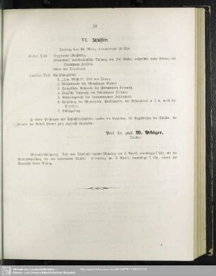 VI. Schlußfeier