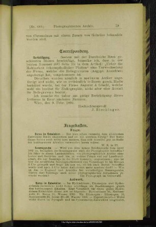 Correspondenz