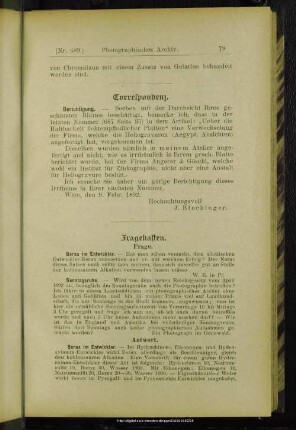 Correspondenz