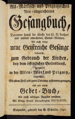 1-2000, Gesangbuch