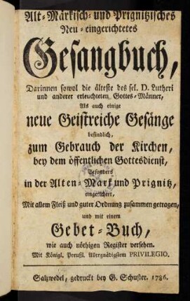 1-2000, Gesangbuch