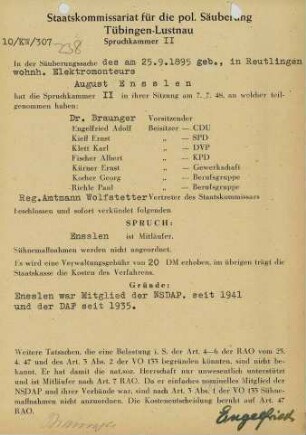 Ensslen, August