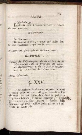 §. XXV. Educazione