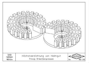 Höchstverdichtung von Halmgut Prinzip Brikettierpressen