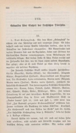 244-251 Gedanken über Einheit der kirchlichen Disciplin : III.