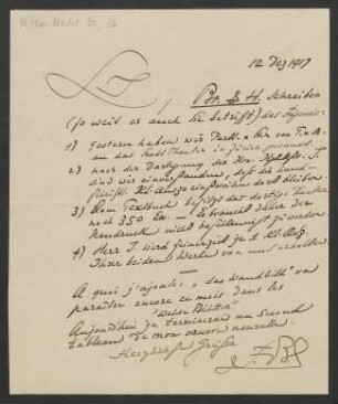 Brief an Philipp Jarnach : 12.12.1917
