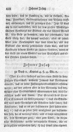 Zehnter Zusatz zu Buch 1. Kapitel 4. §. 4. Bd. 1.