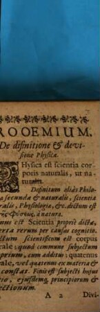 Praecepta Physicae Generalis Quae thesium loco in disputationibus esse possunt