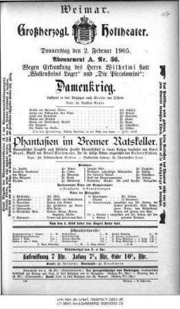 Phantasien im Bremer Ratskeller