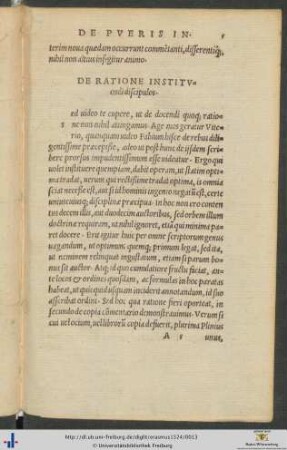 De Ratione Instituendi discipulos