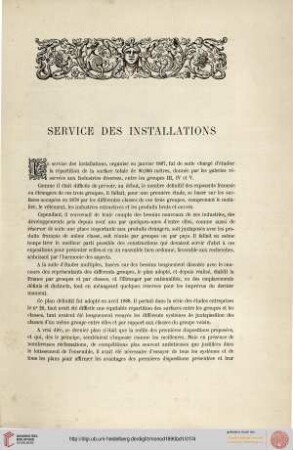 Service des installations