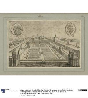 Cölln. Das Churfürstl. Brandenburgsiche ResidensSchloss und Lustgarten zu Cöln an der Spree