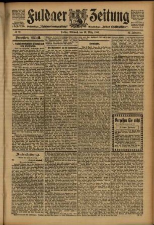 Zweite Ausgabe vom Mittwoch, den 28. März 1906.