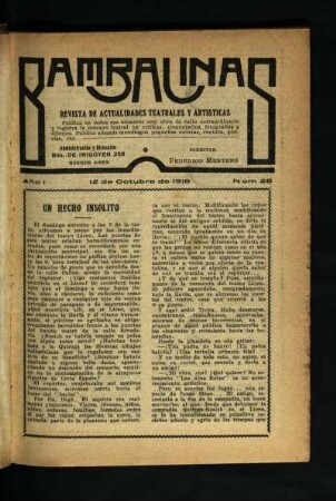 [Noticias del teatro]