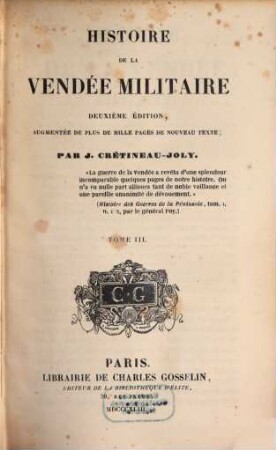 Histoire de la Vendée militaire, 3