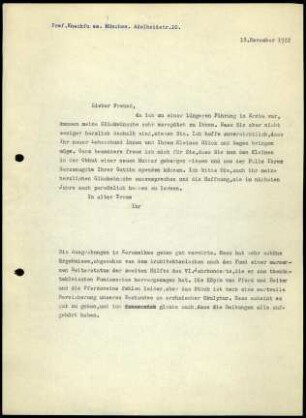 G. Karo an H. Knackfuß