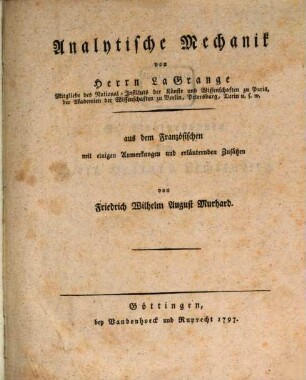 Analytische Mechanik