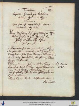 Genealogie der Pfalzgrafen bei Rhein.