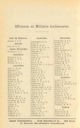 Officieren en militaire ambtenaren