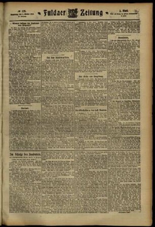 Zweite Ausgabe vom Donnerstag, den 03. Oktober 1912.
