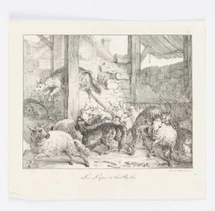 Les Loups et les Brébis, Blatt 59 der Folge "La Fontaines Fabeln"