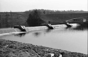 Rheinau: Kraftwerk Rheinau Rheinfall; Kulturwehr, vom deutschen Ufer