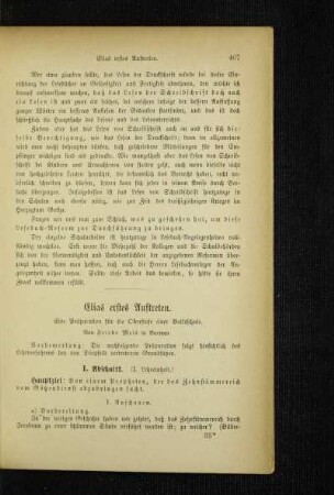 Elias erstes Auftreten : eine Präparation für die Oberstufe einer Volksschule