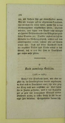 9. Karls auswärtige Geschäfte. (1521 - 1526.)