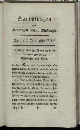 Drey und Vierzigstes Stück.
