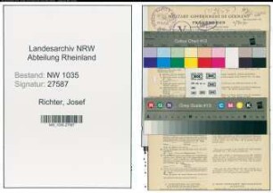 Entnazifizierung Josef Richter , geb. 07.04.1897 (Bergmann)