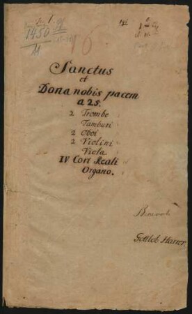 Messen. Auszüge; Coro (4), orch, bc
